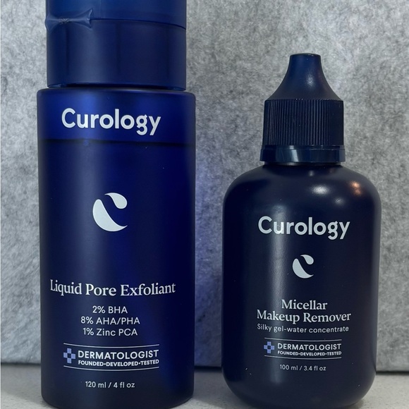 Curology Liquid Pore Exfoliant 120ml/4oz & Micellar Makeup Remover 100ml/3.4oz - Picture 1 of 2